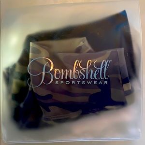 Bombshell S Green Camo Thigh High Leggings